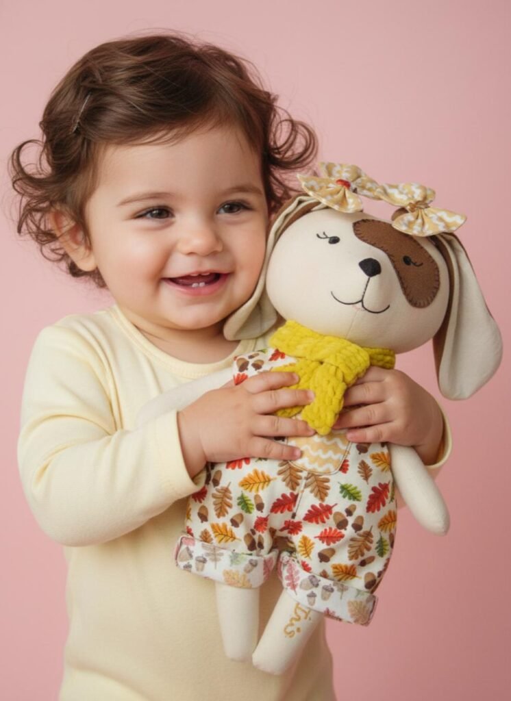 cão beagle, boneco de apego da marca triki fabric dolls