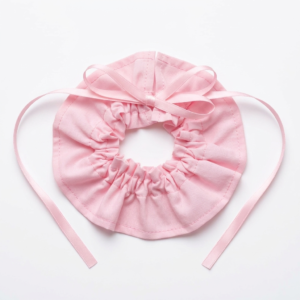 gola franzida rosa bebé